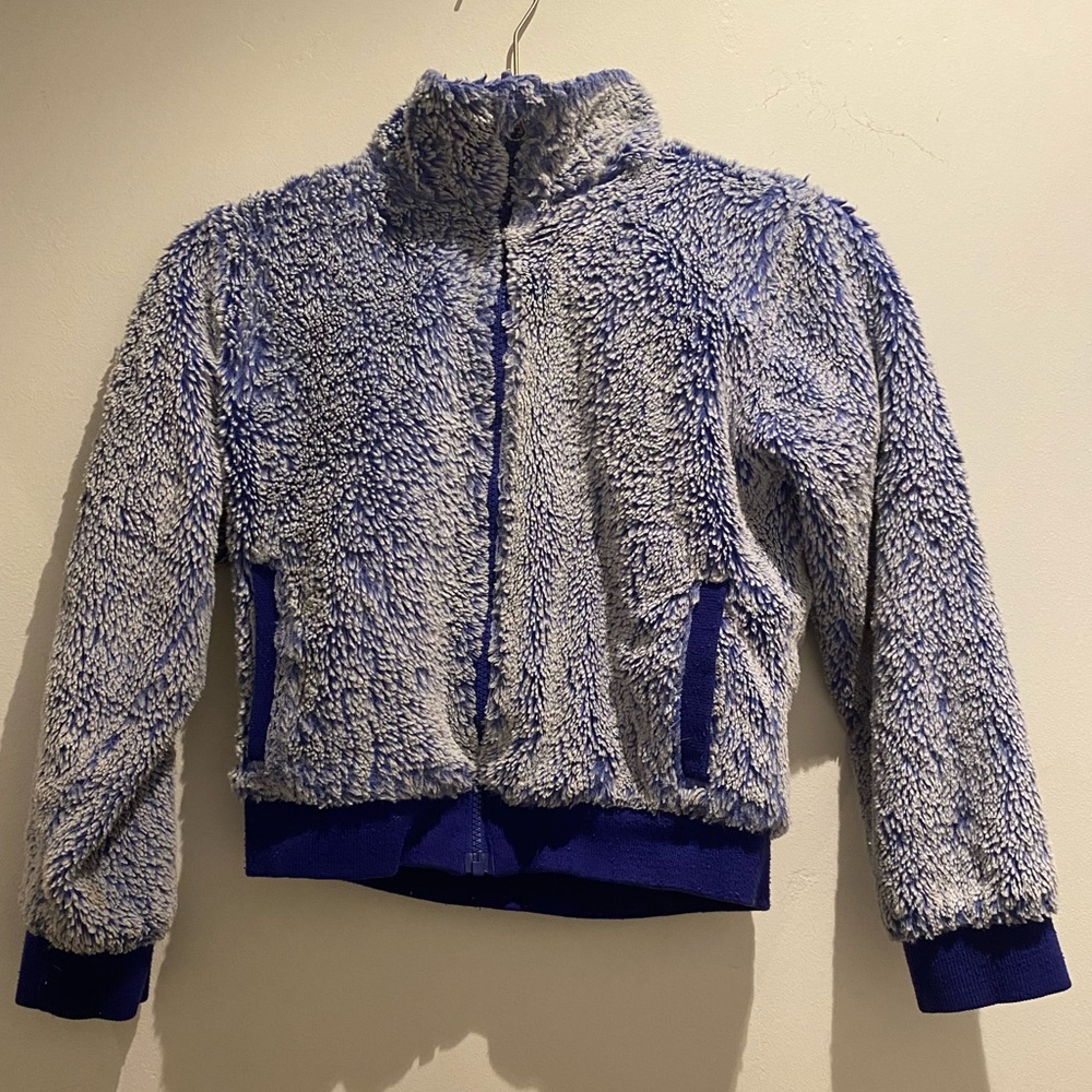 Patagonia fuzzy zip up sweatshirt.